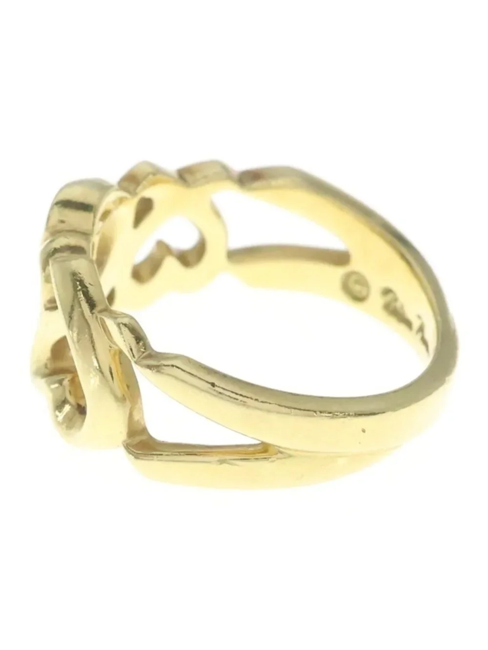Tiffany & Co 18k Yellow Gold Paloma Picasso Triple Loving Heart Ring